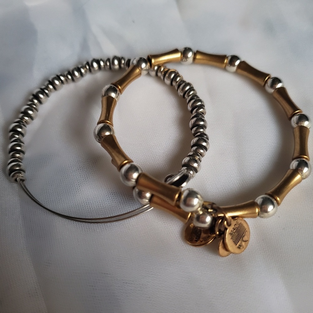 Alex and Ani Silver and Gold Bracelets